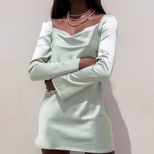 Star Power Mini Dress Sage Princess Polly